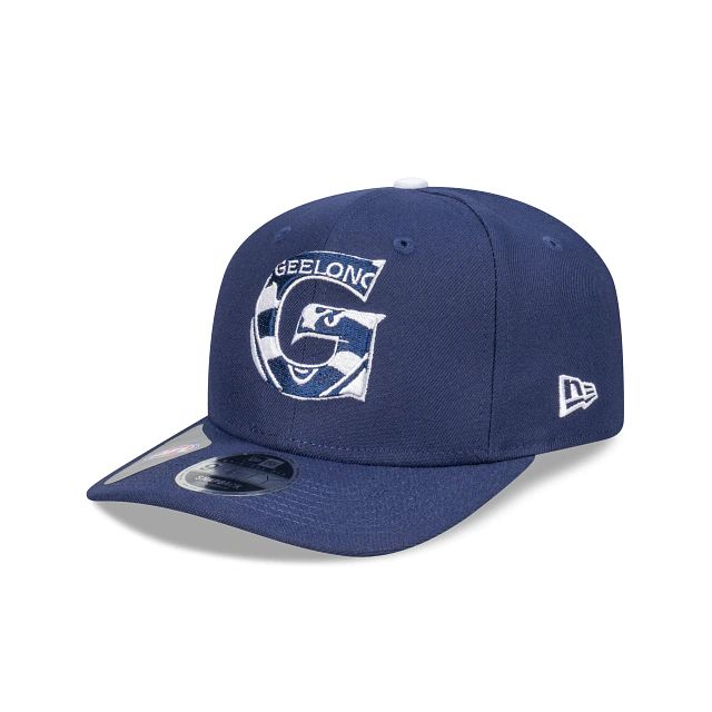 AFL Geelong Cats Letter Infill Official Team Colours Original Fit 9Fifty Snapback (OCN3502) - Blue New Era Caps